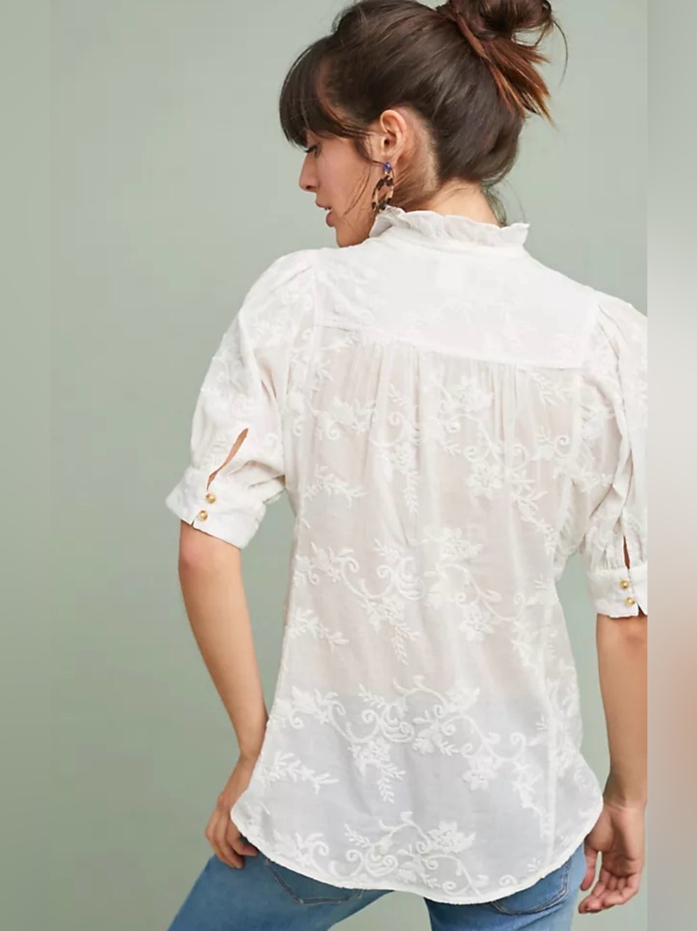Anthropologie Akemi + Kin
Embroidered Top Blouse Size Large - Picture 2 of 12